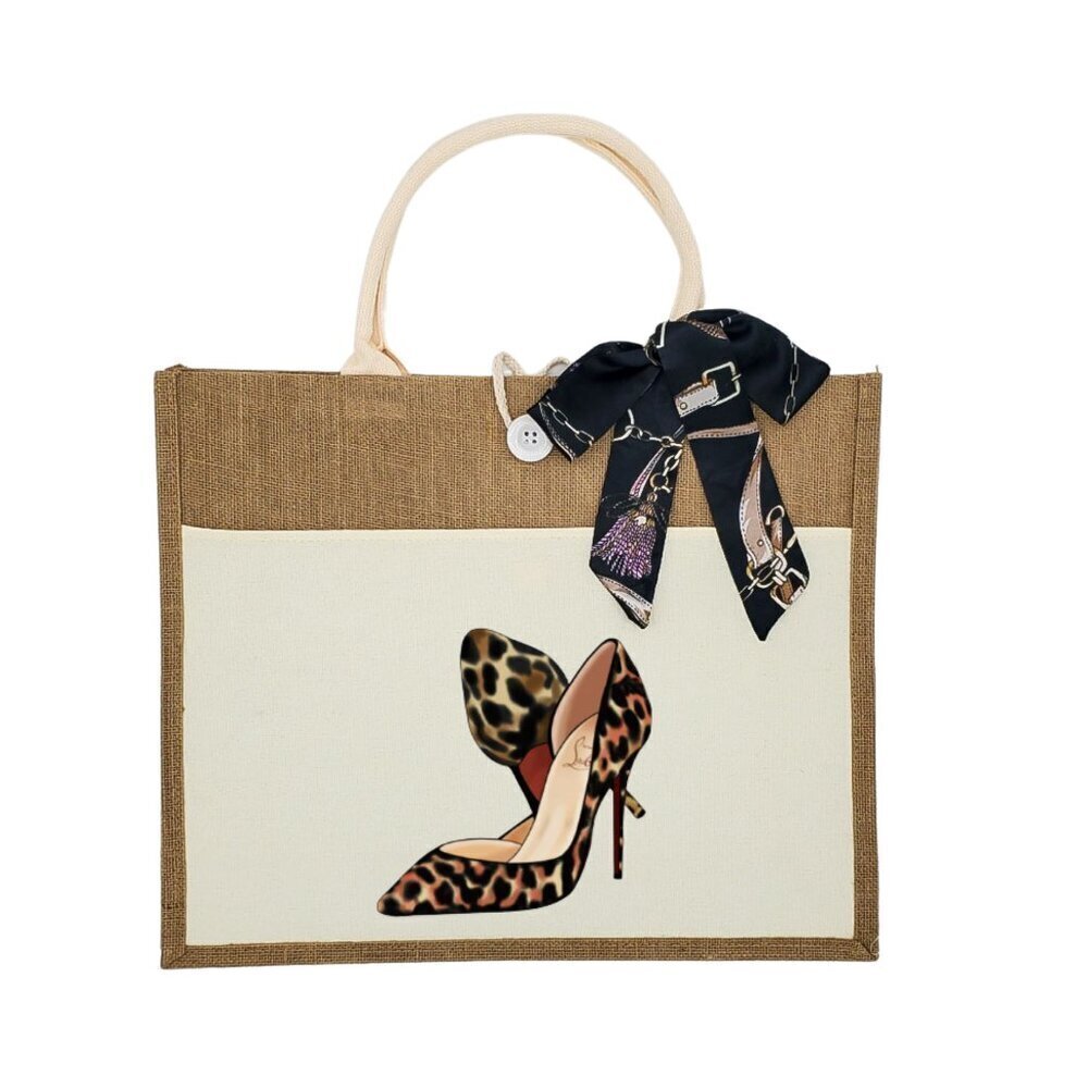 Custom Canvas Tote Bag, Large Size - Christian L Theme Cream Tote